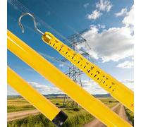 Perche de mesure isolée, Perche de mesure de hauteur télescopique isolée multicolore 6-18m(Yellow,26.2ft/8m)