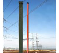 Perche de mesure isolée, Poteau de mesure télescopique isolé for les inspections de lignes électriques multicolores 6m à 18m(Orange,L 59ft/18m)