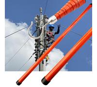 Perche de mesure isolée, Poteau télescopique isolé avec des tailles multiples multicolores de sac for le travail d'enquête électrique(Orange,10m/32.8ft)