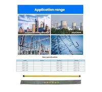 Perche de mesure télescopique, rallonge de qualité haute tension, tige de mesure télescopique isolée for service public d'électricité/arbre/pont(1800cm/59ft)
