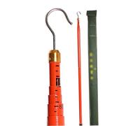 Perche de mesure télescopique robuste et isolée haute tension, avec crochet amovible pour travaux sur lignes électriques et sous-stations(10m/33feet)