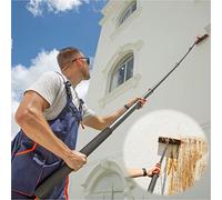 Perche de Nettoyage de vitres de 3,6 à 10,8 m, alimentée en Eau, avec Brosse télescopique, raclette Extensible, Lave-vitre, Nettoyeur de Toit, Panneau Solaire extérieur (9 m)