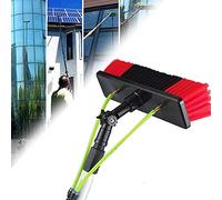 Perche de Nettoyage de vitres Extensible de 12 m avec Brosse à Jet d'eau pour camions et Nettoyage de Panneaux photovoltaïques. Nettoyeur Multi-usages avec Tige de 3 m et