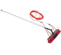 Perche de nettoyage de vitres, portée 8 m, tête de brosse réglable, rouge
