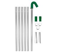 Perche de Nettoyage Embout d'Aspiration pour Gouttière Extensible 1.2m à 7.2m ¿ 5.1cm Aluminium & Silicone - Durable - 6 Tubes 2 Embouts - Aspire Feuille & Débris Toiture, Gouttière, Maison