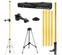 Perche de niveau laser réglable, perche télescopique de 3,65 m avec trépied pour lasers rotatifs et lasers de ligne, perche de montage laser avec filetage de 1/4"-20 et adaptateur de 5/8"-11, sac de