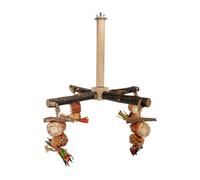 Perche de Perche d'escalade, Oiseau Rotatif Perche Toy - Perch d'escalade de Perruche pour la Cage | Toys de Perroquet à Roues d'exercice en Bois pour Petits tourtereaux, Conures, Oiseaux