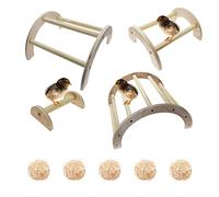 Perche de Poulet Fait à Main - Support en Bois Jouet pour Oiseaux