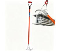 Perche de remorquage de Charge, Pince de remorquage à Pousser-Tirer, Perche de sécurité pour remorquer des Charges Lourdes et des élingues à Distance de sécurité(A 124cm)