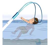 Perche De Sauvetage Crochet D'anneau De Sécurité De Piscine d'acier Inoxydable, Crochet De Sauvetage d'urgence Crochet De Sauvetage pour Piscine Perche De Piscine Télescopique(15.7ft/480cm)