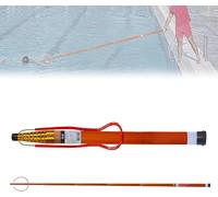 Perche de sauvetage d'eau - Outil de sauvetage portable rétractable avec capacité de charge de 120 kg, lumière nocturne et réfléchissante, idéal pour les piscines, lacs, mers et rivières