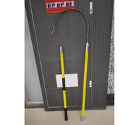 Perche de sauvetage électrique légère et isolée, crochet de sauvetage jaune non conducteur for centrale électrique, usine et entretien automobile, ouverture de 45 cm.(4.9ft/1.5m)