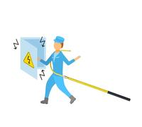 Perche de Sauvetage Haute Tension avec Crochet, Perche de Sauvetage d'urgence pour électricien, équipement de Protection léger pour sauver des Vies, équipement spécialisé pour Le s