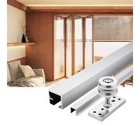 Perche de Sauvetage Kit de Quincaillerie Amélioré pour Portes Pliantes avec Rail, Rail de Porte Miroir de 1 m, 2 m, 3 m et 4 m, Coulissant pour Portes et Fenêtres(8-door(one side),4m/13.1ft)