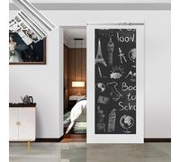 Perche de Sauvetage Kit de Quincaillerie pour Porte Coulissante de Grange Moderne Cachée avec Tableau Noir, Système de Rail Flottant Invisible, Rail Fantôme Mural(73cm/28.7in)