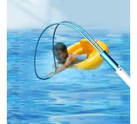 Perche de Sauvetage télescopique, équipement de Sauvetage léger en Aluminium de 3 m pour l'assistance d'urgence en Piscine, Indispensable pour Le Sauvetage des nageurs noyés