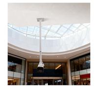 Perche de Surveillance pour caméra, Support Mural réglable à 360° pour caméra de sécurité, Perche de 3 m avec Joint Universel pour Une Surveillance améliorée, Support télescopique Durable po