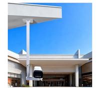 Perche de Surveillance pour caméra, Support Mural réglable à 360° pour caméra de sécurité, Support télescopique de 3 m avec Joint Universel, Support de Surveillance extérieur Durable pour Un