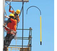 Perche de Traction Isolée, Crochet de Sauvetage Isolé Haute Tension, Outils de Sécurité for Électricien, pour Électriciens Et Urgences en Piscine, Supporte 100 kg(Yellow,1m/3.3ft)