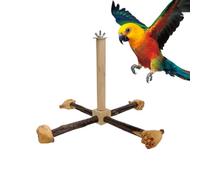 Perche debout - Wood, 9,06 × 9,06 × 7,09 po Parakeet Toy Flexible & | Multi-Purpose Bird Stand, Cage Accessory For Parakeets, Finches, Small Birds, Indoor Aviary, Home Pets, Training Play