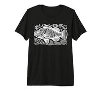 Perche du Nil Line Art Aquariophile T-Shirt Haut de Gamme