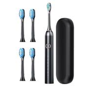 Perche électrique rechargeable - Brosse à dents sononique de 40 000 Vpm | 6 modes de nettoyage, nettoyage en profondeur pour adultes, batterie durable 180 jours, étui de voyage inclus, coussin P