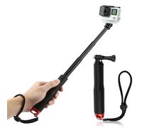 Perche Etanche pour GoPro, 19in / 49cm Perche à Selfie Télescopique Perche Selfie, Etanche sous Marine pour GoPro Hero 13/12/11/10/9/8, pour DJI Osmo Action 5 Pro/4/3, AKASO, pour Insta360 Ace Pro