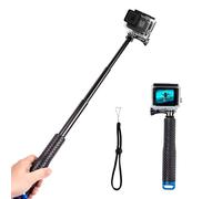Perche Etanche pour GoPro, 49cm Perche à Selfie Télescopique pour GoPro Hero 13/12/11/10/9/8, pour DJI Osmo Action 5 Pro/4/3, AKASO EK7000/V50X, pour Insta360 Ace Pro et Autres caméras d'action
