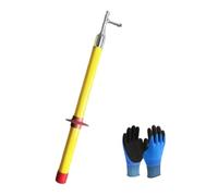 Perche isolante pour haute tension, perche de manœuvre avec gants isolants | Tête d'outil métallique, perche de manœuvre isolée tous temps avec jupes pare-pluie, pour centrales électriques(Rainproof)