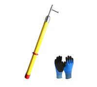 Perche isolante pour haute tension, perche de manœuvre avec gants isolants | Tête d'outil métallique, perche de manœuvre isolée tous temps avec jupes pare-pluie, pour centrales électriques(Standard)