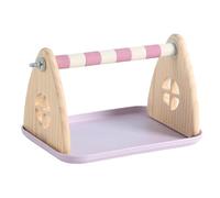 Perche - Jouets d'enrichissement interactifs 5 en 1, jouet en bois avec plateau pour le meulage des pattes debout, l'escalade, le jeu d'entraînement | perruches, calopsittes, inséparables, canaris