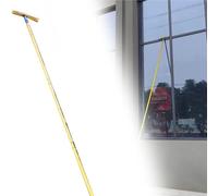 Perche Nettoyage Lave-vitres Télescopique, Raclette Professionnelle À Longueur Réglable, Perche D'extension pour Nettoyeur De Vitres, pour Étages Hauts(L 4.6ft/1.4m)