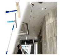 Perche Nettoyage Vitres 1 2 4 5 M Perche De Nettoyage De Plafond Extensible, Kit De Raclette pour Lave-vitre Professionnel, Outil De Lavage De Vitres avec Long Manche en Aluminium(L 3.9 ft(1.2m))