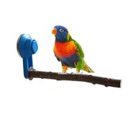 Perche perroquet - Poivre naturel oiseau perche perroquet perroquet perche jouets avec tasse d'aspiration pour aras, petites perruches, conures, perruches, pinsons