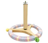 Perche pour oiseau, perchoir à oiseau, jouet de perche interactif Parrot Perch Stand paragraphe en bois jouet, enrichissement rotatif accessoires de cage à oiseaux roue d'exercice