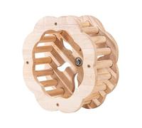 Perche pour oiseaux - Accessoires en bois pour cages à oiseaux - Jouet à roue rotative pour inséparables - Pour la maison des nymphes, des pinsons, des perruches et des inséparables