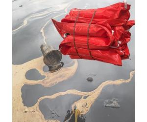 Perche professionnelle en PVC avec accessoires - Grande barrière réutilisable en PVC pour une utilisation en mer et en rivière - Barrière douce et écologique pour les mauvaises herbes et les débris de