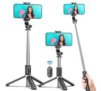 Perche Selfie, 360° Rotation Selfie Stick Mini Trépied Bâton Selfie Wireless Extensible Télescopique Monopode Réglable avec Télécommande Amovible & Support Stable pour iPhone, Samsung, Huawei