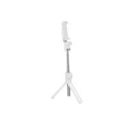Perche Selfie avec Trépied Télécommande Bluetooth Bras Extensible 68 cm Blanc