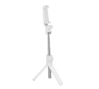 Perche Selfie avec Trépied Télécommande Bluetooth Bras Extensible 68 cm - Blanc