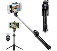 Perche Selfie, Bâton de Selfie Bluetooth Trépied Monopode Selfie Stick Télescopique avec Télécommande pour iPhone 8 Plus, Galaxy S7