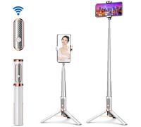 Perche Selfie Bluetooth, 3 en 1 Mini Trépied Smartphone Extensible Selfie Stick Monopode en Aluminium avec Télécommande sans Fil