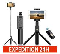 Perche Selfie Bluetooth, Gritin 3 en 1 Selfie Stick Trépied Bâton Selfie Bluetooth Extensible Télescopique Monopode Réglable avec Té