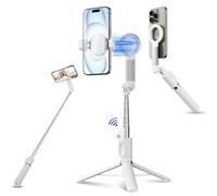 Perche selfie magnétique JJC, trépied extensible 101,6 cm, télécommande sans fil pour iPhone 16, 15, 14, 13, 12 (MagSafe) et Samsung, Huawei, Google Smartphones