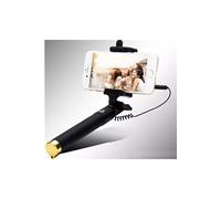 Perche Selfie Metal pour SONY Xperia XA1 Plus Smartphone avec Cable Jack Selfie Stick Android IOS Reglable Bouton Photo (OR)