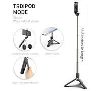 Perche Selfie Multi-fonctions & Trépied Gimbal 86 cm, Télécommande, Attache- téléphone