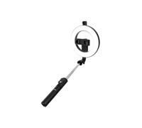 Perche Selfie Smartphone Ring Light Trépied Déclencheur Bluetooth Noir