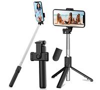 Perche Selfie Trépied, 3 en 1Perche Selfie Bluetooth, Selfie Stick Trépied Bâton Selfie Bluetooth Extensible Télescopique Monopode Réglable avec Télécommande Amovible & Support Stable