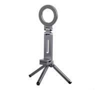 Perche Selfie Trépied Double Aimant Gris Argent | Double aimant puissant, fixation rapide, compatible pour iphone pour android, design compact, idÃ©al voyage(Gray)