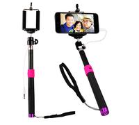 Perche Selfy pour Smartphones Android iOs GoPro, Couleur: Noir
